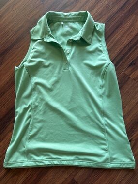 adidas Mint Green Sleeveless Polo Tank